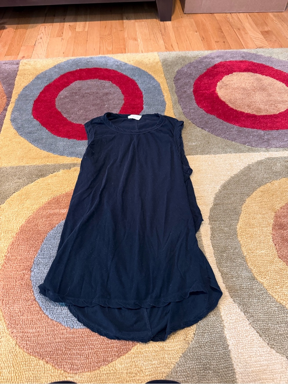 A.L.C Black Back Open Cutout Muscle Tank Top Cotton Women’s Size Small